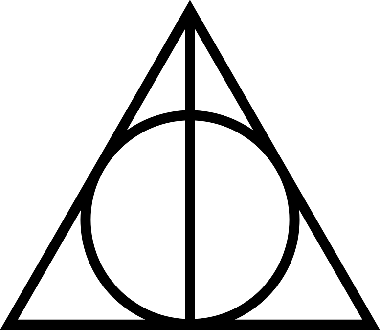 The symbol of the Deathly Hallows
